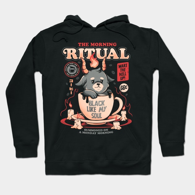 The Morning Ritual - Cute Baphomet Coffee Gift Hoodie by eduely